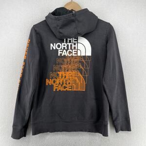 THE NORTH FACE Hoodie Youth XL Camp Fleece NEVER STOP EXPLORING Sweatshirt Gray